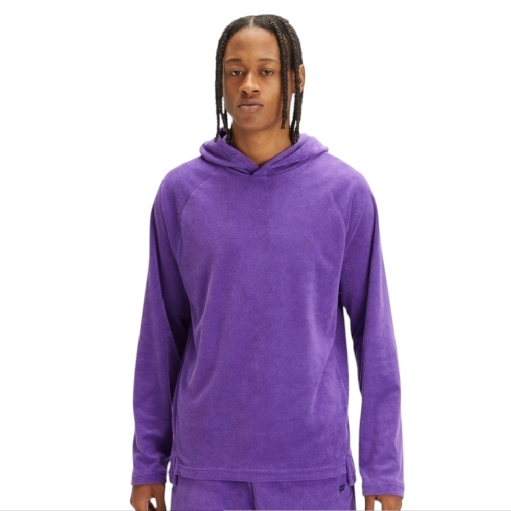 Fabletics Men's The Island Terry Hoodie Purple X-large XL NWT